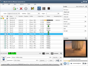 Xilisoft DVD to iPhone Suite screenshot