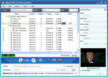 Xilisoft DVD to iPod Converter SE screenshot