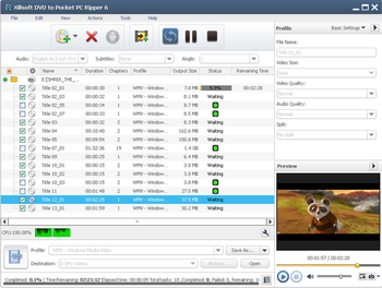 Xilisoft DVD to Pocket PC Ripper screenshot 2