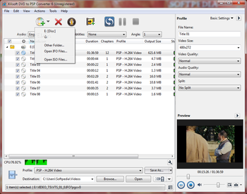 Xilisoft DVD to PSP Converter screenshot 2