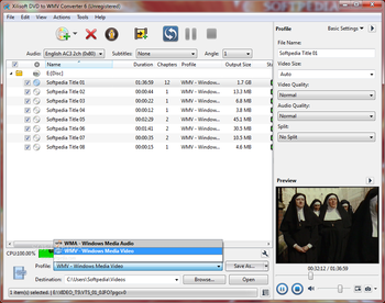 Xilisoft DVD to WMV Converter screenshot 3