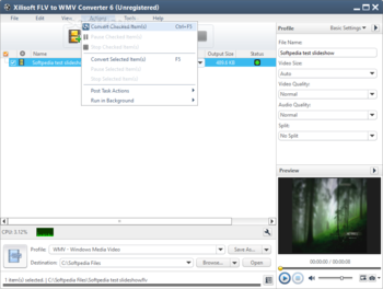 Xilisoft FLV to WMV Converter screenshot 3