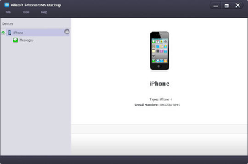 Xilisoft iPhone SMS Backup screenshot