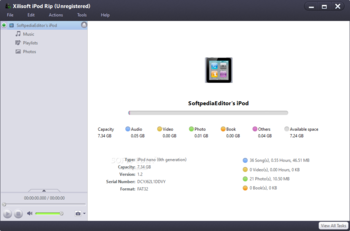 Xilisoft iPod Rip screenshot