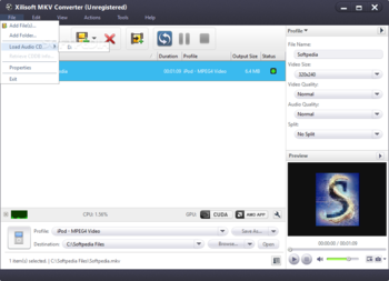 Xilisoft MKV Converter screenshot 3