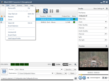 Xilisoft MOV Converter screenshot 3