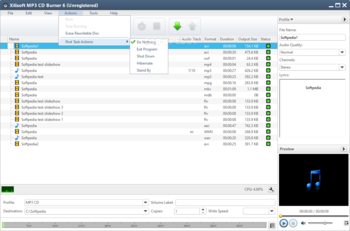 Xilisoft MP3 CD Burner screenshot 3