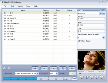 Xilisoft MP3 CD Burner screenshot 3