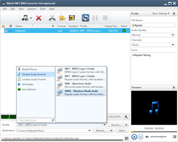 Xilisoft MP3 WAV Converter screenshot 2