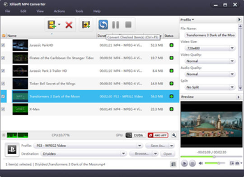 Xilisoft MP4 Converter screenshot