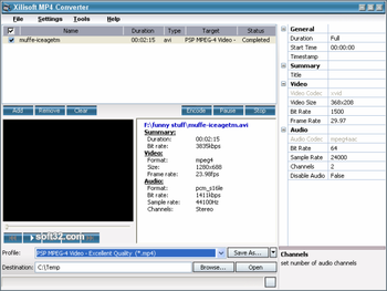 Xilisoft MP4 Converter screenshot 4