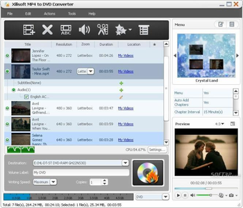 Xilisoft MP4 to DVD Converter screenshot 2