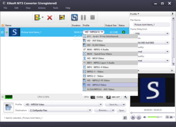 Xilisoft MTS Converter screenshot 2