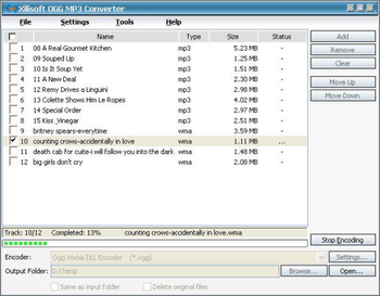 Xilisoft OGG MP3 Converter screenshot
