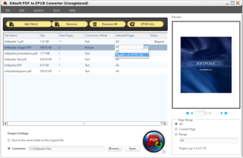 Xilisoft PDF to EPUB Converter screenshot 3