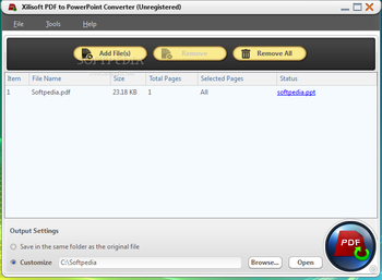 Xilisoft PDF to PowerPoint Converter screenshot