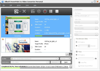 Xilisoft PowerPoint to Video Converter Personal screenshot