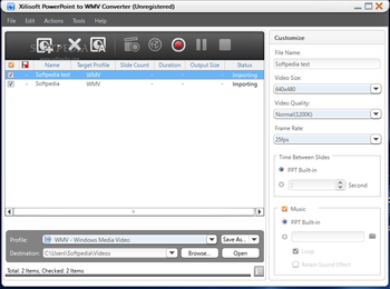 Xilisoft PowerPoint to WMV Converter screenshot