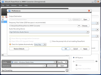 Xilisoft PowerPoint to WMV Converter screenshot 3