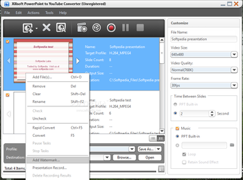 Xilisoft PowerPoint to YouTube Converter screenshot 2