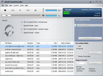 Xilisoft Sound Recorder screenshot