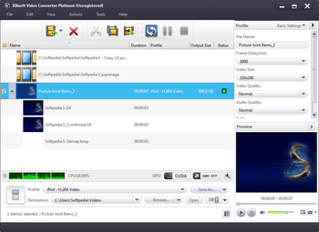 Xilisoft Video Converter Platinum screenshot