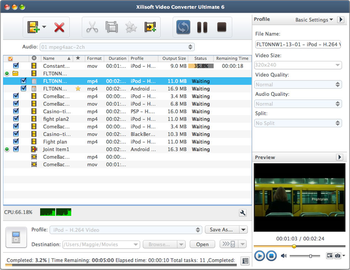 Xilisoft Video Converter Standard Mac screenshot