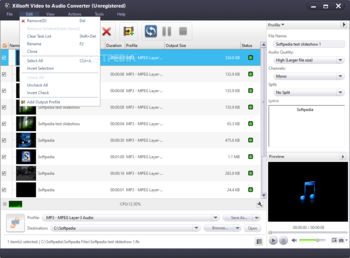 Xilisoft Video to Audio Converter screenshot 2