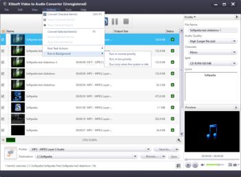 Xilisoft Video to Audio Converter screenshot 3