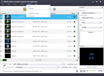 Xilisoft Video to Audio Converter screenshot 4