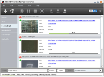 Xilisoft YouTube to iPod Converter screenshot