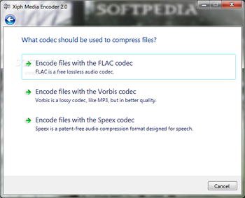Xiph Media Encoder screenshot 2
