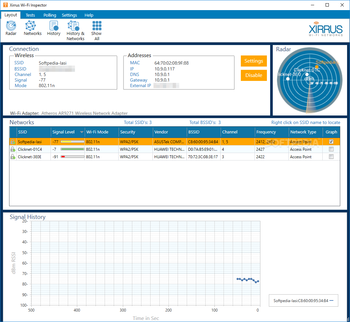 Xirrus Wi-Fi Inspector screenshot