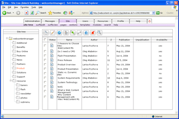 Xitex WebContent M1 CMS Start! screenshot