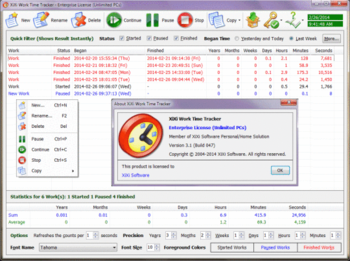 XiXi Work Time Tracker screenshot