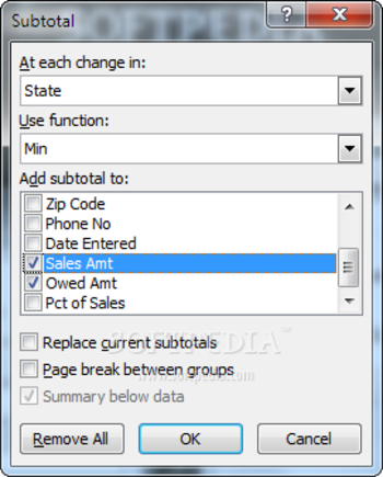 XL-Subtotal for Excel screenshot 4