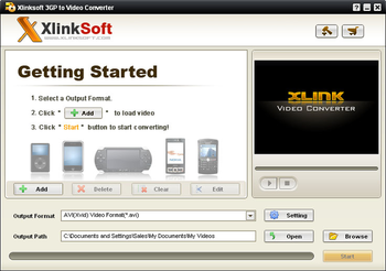 Xlinksoft 3GP to Video Converter screenshot