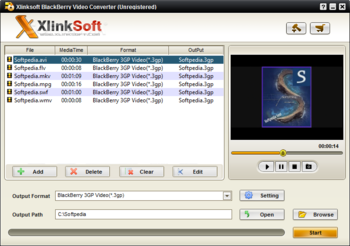 Xlinksoft BlackBerry Video Converter screenshot