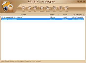Xlinksoft Picture Encryption screenshot