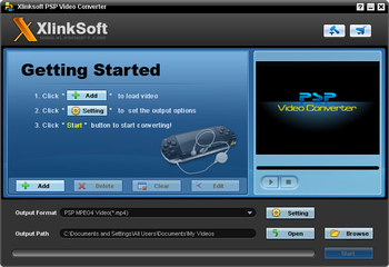 Xlinksoft PSP Video Converter screenshot 2