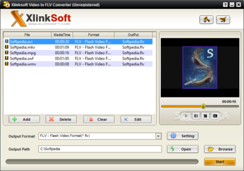 Xlinksoft Video to FLV Converter screenshot