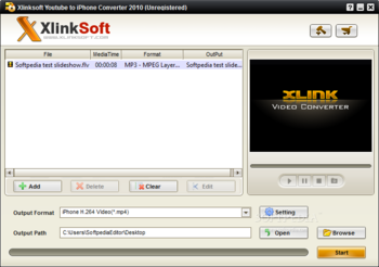 Xlinksoft Youtube to iPhone Converter screenshot