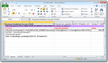 XLS Processor Engine for Oracle BI Publisher screenshot
