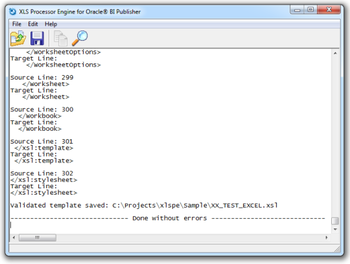 XLS Processor Engine for Oracle BI Publisher screenshot 2