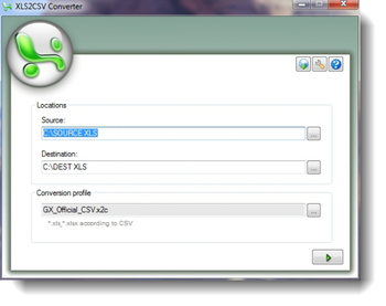 XLS2CSV Converter screenshot