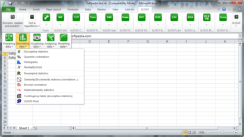 XLStat screenshot 3