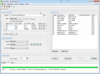 XlsToDB2 screenshot 3