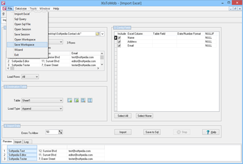 XlsToMdb screenshot 3