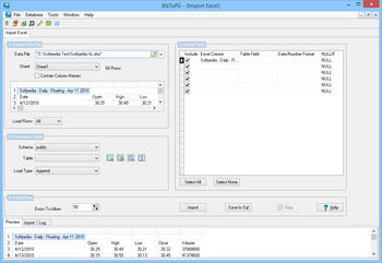 XlsToPG screenshot