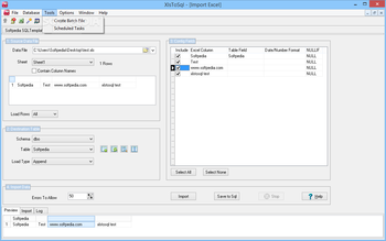 XlsToSql screenshot 3
